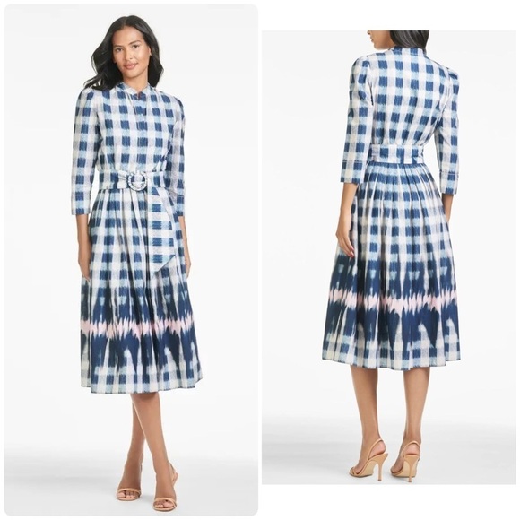 Sachin + Babi Dresses & Skirts - New! Sachin & Babi x Anthropologie Mari Gingham Cotton Midi Dress💙sz 2, 6 & 10